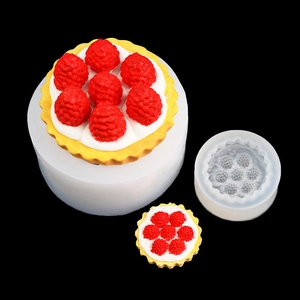 Siliconen mal voor aardbeientaart miniatuur DIY met twee verschillende afmetingen