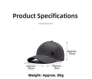 Detail view of dark grey baseball cap showing textured fabric and metallic C logo