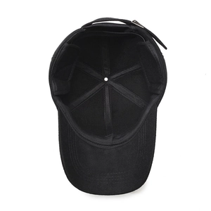 Interior view of winter wool baseball cap for seniors with thick thermal lining and metal buckle