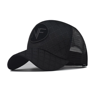 NF Letter Plaid Baseball Cap Mesh Trucker Hat Breathable Adjustable Outdoor Sport Sun Hat For Men Women