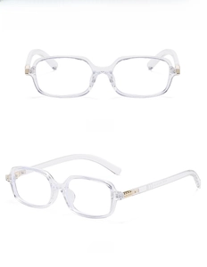 Transparente eckige Blaulichtfilter Brille für Damen und Herren, stilvolle Alltagsmode.