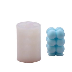 DIY bubble cube silicone mold for handmade candles and plaster desktop decorations