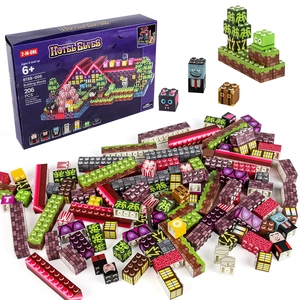 Jeu de construction 2-en-1 Hotel Elves avec 206 pièces pour le jeu créatif et l'éveil
