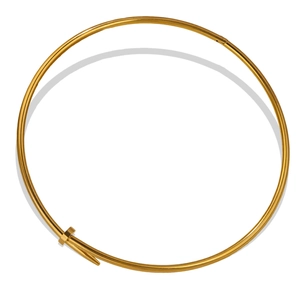 Minimalist Stainless Steel Nail Shape Choker Necklace For Women Men Gold Silver Plated Bamboo Design Fashion Jewelry Neck Collar Gift