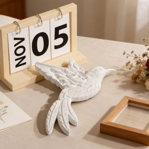 Moule en silicone colibri pour décoration murale en résine avec textures de plumes