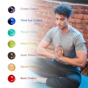 Set di 7 pietre dei chakra per yoga e meditazione con pietre naturali lucide