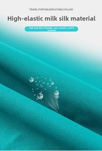 Macro detail of waterproof high-elastic milk silk fabric for inflatable travel pillows