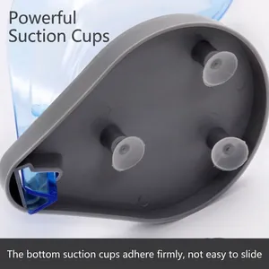 Leaf shaped soap dish with suction cup base and drainage design for bathroom shelf