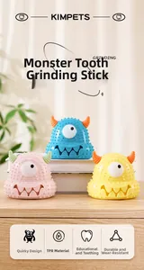 Détails de jouets pour animaux en TPR en forme de monstres colorés avec textures