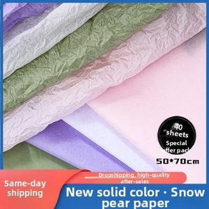 Assorted colors of 50x70cm premium tissue paper with wrinkled and flat textures