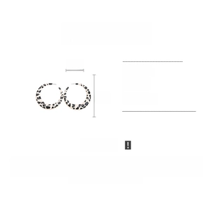 Detail of 7cm large hoop earrings with animal print pattern and iron material specs
