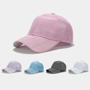 Glitter PU Leather Baseball Cap Shimmer Adjustable Sun Protection Hat For Men And Women Fashion Outdoor Sport Trendy