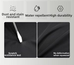 Detail of durable water-repellent and scratch-resistant fabric for men's backpack