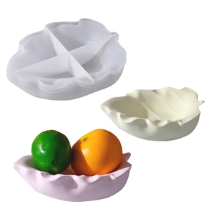 Moule en silicone en forme de feuille pour bols de rangement DIY avec des exemples