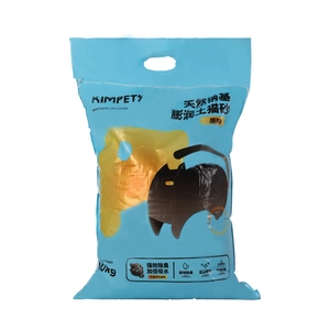 KIMPETS 10kg natural sodium bentonite cat litter with low dust and strong clumping
