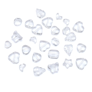 Klare Glasperlen in Schmetterlings Herz und Sternform für DIY Schmuckherstellung