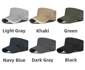 Détails en mesh sur casquettes plates séchage rapide pour hommes en six couleurs variées