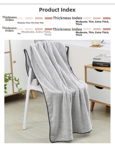 Bamboo charcoal coral fleece towel thickness comparison and soft texture close-up