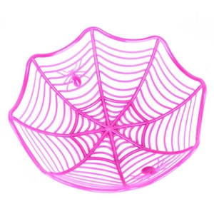 Halloween Spider Web Fruit Plate Plastic Candy Bowl For Party Decoration Spider Shape Skeleton Basket Storage