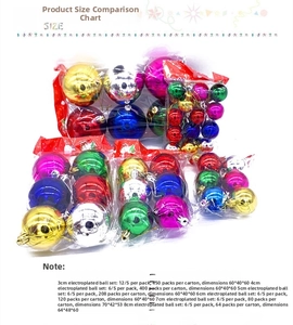 Various sizes of colorful electroplated Christmas balls for tree decoration specifications