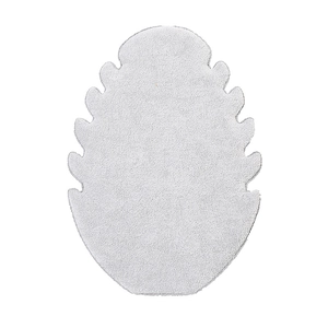 White flame-shaped plush necklace display board with soft absorbent fiber texture