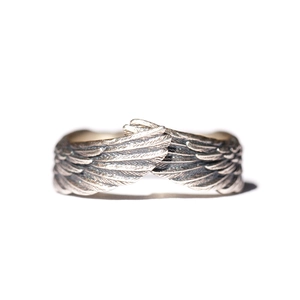 Vintage Angel Wing Ring Copper Adjustable Open Feather Band Retro Gothic Style Jewelry For Men Women