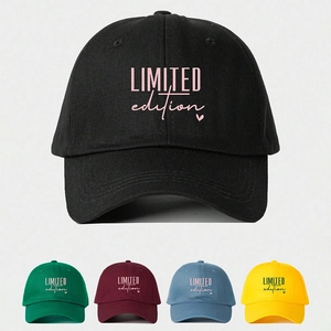 Limited Edition Letter Print Baseball Cap Polyester Curved Brim Adjustable Outdoor Sports Sun Hat For Women Men
