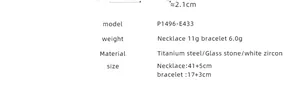 Size specifications for vintage geometric set with steel, glass stone and zircons