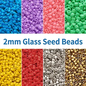 Glass Seed Beads Round Tiny Spacer Loose Beads For DIY Jewelry Making Bracelet Necklace Hair Accessory Handicraft Supply