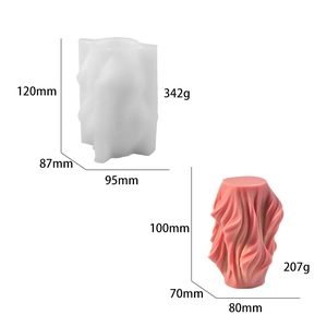 Geometric spiral column silicone mold for handmade candles and plaster aromatherapy decor