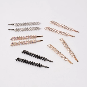 Zinc Alloy Rhinestone Hair Clips Minimalist Bobby Pins Simple Elegant Side Clips Fashion Hair Accessories For Women Hair Jewelry
