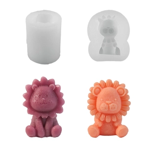Lot de moules en silicone lion 3D pour la fabrication de bougies DIY et de décors