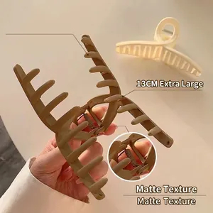 Pince à cheveux mate de 13cm avec ressort renforcé pour coiffage de cheveux épais