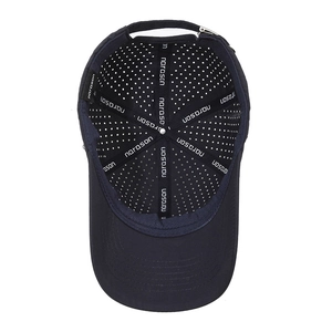 Casquette de baseball marine pour hommes avec doublure perforée respirante et boucle réglable