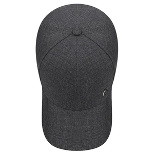 Classic dark grey six-panel baseball cap with a structured crown and metallic side logo