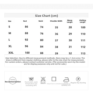 Tableau des tailles détaillé et conseils d'entretien pour robe à perles française