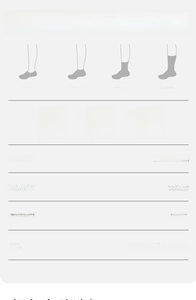 Detailed size chart and technical specifications for men's cotton business socks