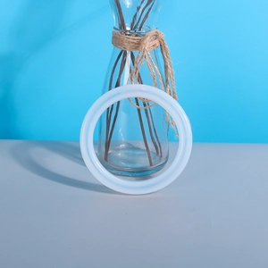 Close-up of translucent silicone bracelet mold with smooth finish for DIY resin jewelry making