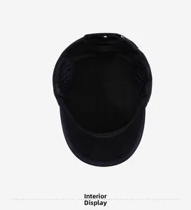 Detailed interior view of quilted thermal lining and elastic strap on the flat top cap