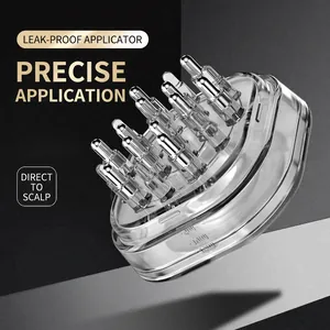 Scalp Applicator Liquid Comb For Hair Growth Essential Oil Head Massage Roller Transparent Plastic Portable Hair Tool