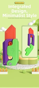 3D gravity radish toy with mechanical gears and crown icon on a cartoon 3D background