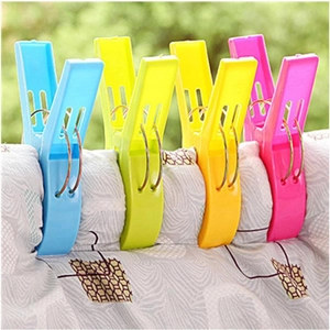 Large Plastic Clothespins Quilt Clips Windproof Strong Grip For Drying Blankets Towels Heavy Duty Candy Colors