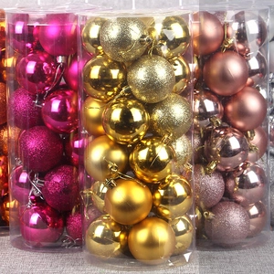 Shatterproof Plastic Christmas Balls Ornaments Shiny Matte Glitter Surfaces For Christmas Tree Decoration Party Home Decor