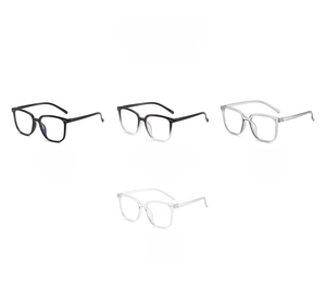 Options de couleurs pour lunettes anti-lumière bleue avec monture dégradée noire et claire