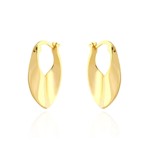 925 Sterling Silver Earrings Irregular Geometric Polished Abstract Leaf Shape Huggie Hoop Fashion Jewelry For Women
