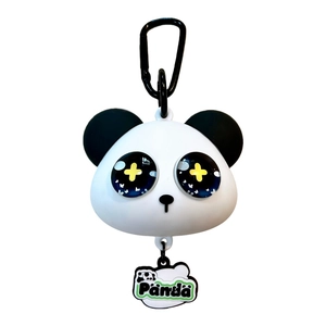 Cute cartoon panda squishy keychain toy for bag charm and stress relief accessory