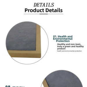 Detail view of gray velvet jewelry display board with elegant golden metallic frame
