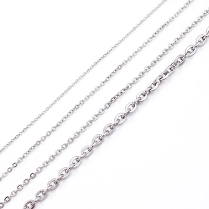Minimalist Stainless Steel O-Chain Necklace Silver Color Cross Chain With Lobster Clasp For Men Women Jewelry Accessories