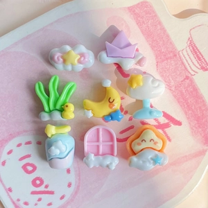 Mini Resin Charms Flatback Accessories Cartoon Macaron Colors DIY Jewelry Making Nail Art Hair Clip Crafting Materials