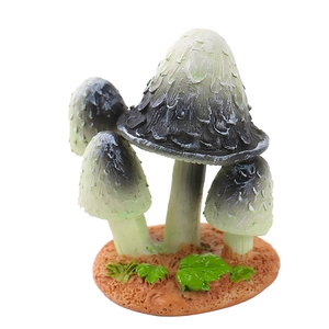 Miniature resin mushroom ornaments for moss micro-landscapes and desktop decoration